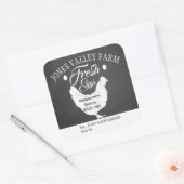 フリーレンジ卵ボックスラベルファームショップ スクエアシール (封筒)