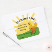 フリーレンジ卵ボックスラベルファームショップ スクエアシール (封筒)