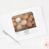 フリーレンジ卵ボックスラベルファームショップ スクエアシール (封筒)