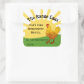 フリーレンジ卵ボックスラベル農場ショップ スクエアシール (バッグ)