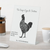 フリーレンジ卵鶏ボックスラベル農場店 台座サイン (インサイチュ)