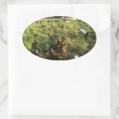 フリーレンジHenスタンプ 楕円形シール (バッグ)