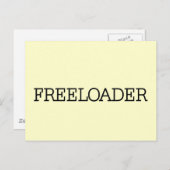 フリーローダーTシャツとギフト ポストカード (正面/裏面)