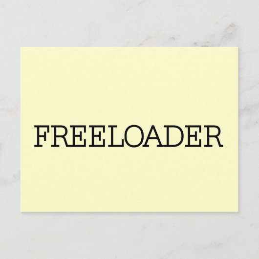 フリーローダーTシャツとギフト ポストカード (正面)