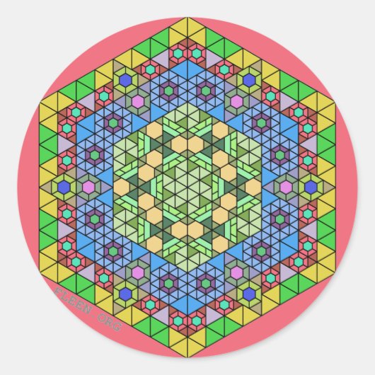 フリーンのステッカー#1 ラウンドシール (正面)