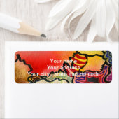 フリー型枠カッコいい抽象芸術&ホットカラーセルアート ラベル (インサイチュ)