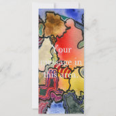 フリー型枠カッコいい抽象芸術&ホットカラーセルアート 招待状 (裏面)