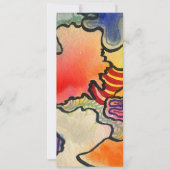 フリー型枠カッコいい抽象芸術&ホットカラーセルアート 招待状 (正面)