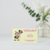 フリー子供のパーティーのプランナーのエンターテイメント 名刺 (スタンド正面)