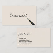 フリー手書きスクリプトエコノミスト名刺 名刺 (正面/裏面)