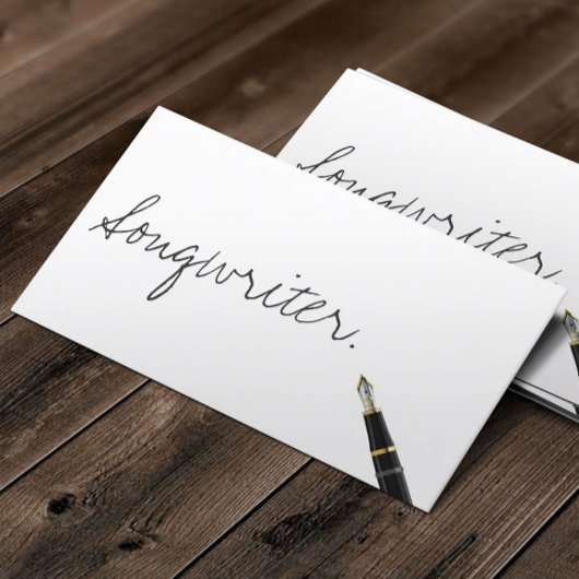 フリー手書きスクリプトソングライターの名刺 名刺