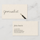 フリー手書き入力スクリプトジャーナリストの名刺 名刺 (正面/裏面)