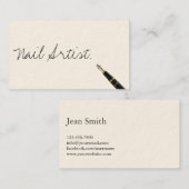 フリー手書き入力スクリプトネイルアート名刺 名刺 (正面/裏面)