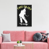 フリー楽しむレトロアーバンスケートボード キャンバスプリント (インサイチュ (リビング))