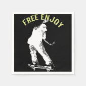 フリー楽しむレトロアーバンスケートボード スタンダードカクテルナプキン (正面)