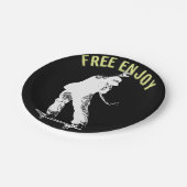 フリー楽しむレトロアーバンスケートボード ペーパープレート (アングル)