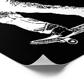 フリー楽しむレトロアーバンスケートボード ポスター (角)