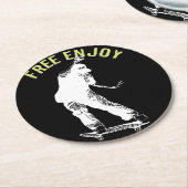 フリー楽しむレトロアーバンスケートボード ラウンドペーパーコースター (アングル)