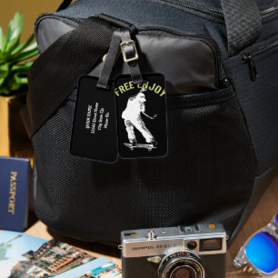 フリー楽しむレトロアーバンスケートボード ラゲッジタグ