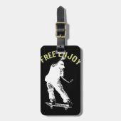 フリー楽しむレトロアーバンスケートボード ラゲッジタグ (正面縦)