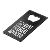 フリー法務アドバイス-おもしろい弁護士引用文 クレジットカード栓抜き (正面アングル)