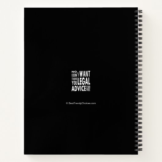 フリー法務アドバイス-おもしろい弁護士引用文 ノートブック (裏面)