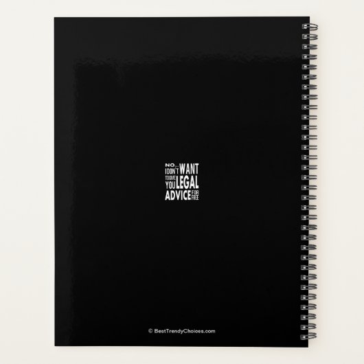 フリー法務アドバイス-おもしろい弁護士引用文 プランナー手帳 (裏面)