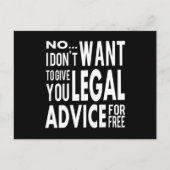 フリー法務アドバイス-おもしろい弁護士引用文 ポストカード (正面)