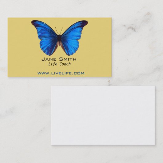 フリー生命コーチの福利の蝶 名刺 (正面/裏面)