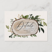 フリー素朴ジファームハウスエレガントウェディング詳細 エンクロージャーカード (正面)