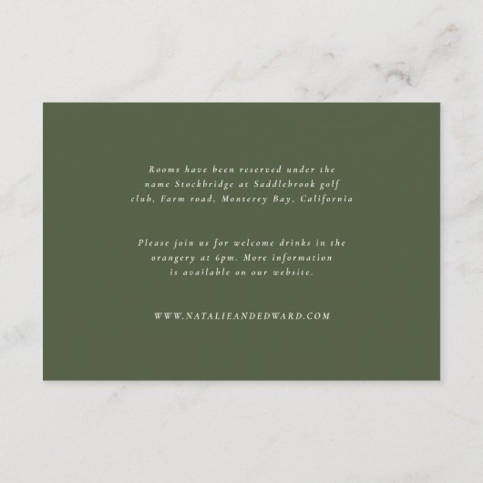 フリー素朴ジファームハウスエレガントウェディング詳細 エンクロージャーカード (裏面)