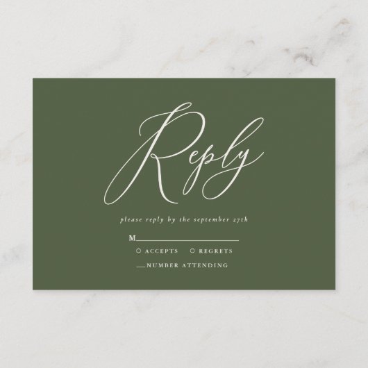 フリー素朴ジファームハウスエレガントウェディング詳細E エンクロージャーカード (裏面)