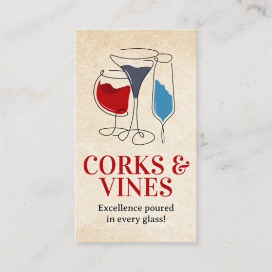 フリー芸術的ハンドワイングラス 名刺 (正面)