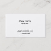 フリー車整備士車の維持 名刺 (裏面)