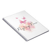 フリー飛んでいるスパイラル仕訳帳 ノートブック (右側)