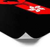 フリー香港 – 香港国旗で拳に抵抗 ポスター (角)