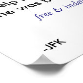 フリー&インディペンデント – 青 ポスター (角)