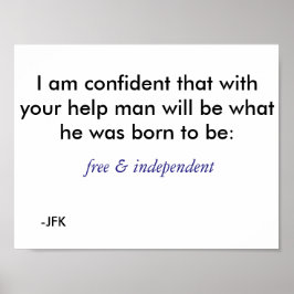 フリー&インディペンデント – 青 ポスター