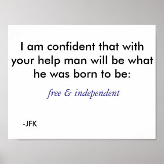 フリー&インディペンデント – 青 ポスター