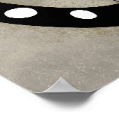 フリー – オレンジ色の白黒ポスターのウォールアート ポスター (角)