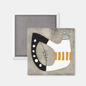 フリー – オレンジ色白黒冷凍機磁石 マグネット (正面/裏面)