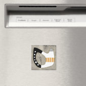 フリー – オレンジ色白黒冷凍機磁石 マグネット (インサイチュ (食洗機))