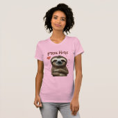 フリー ハグ かわいい ナマケモノ Tシャツ (正面フル)