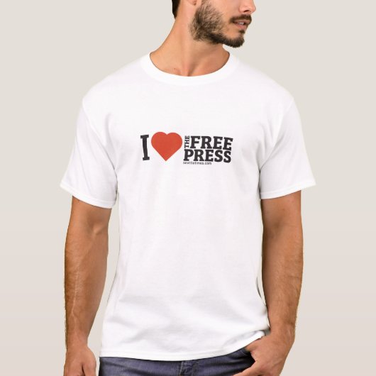 フリー・プレス大好き メンズTシャツ Tシャツ (正面)