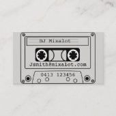 フリーDJディスクジョッキーパーティーレトロ音楽 名刺 (正面)