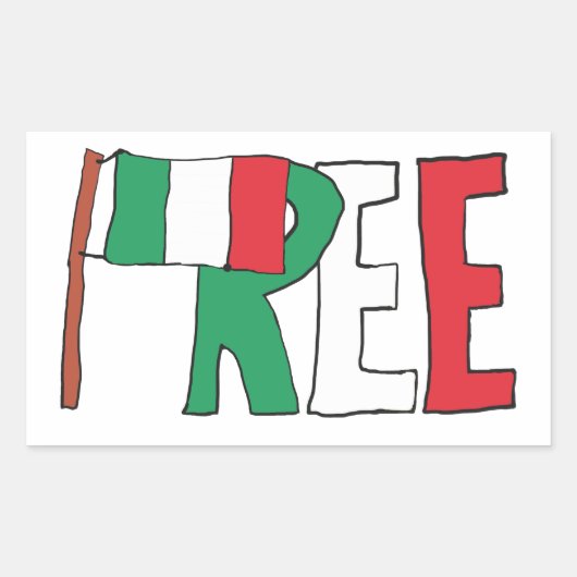 フリーItaly - Italexit 長方形シール (正面)