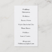 フリーJacquelyn Molinaは芸術家を構成します 名刺 (裏面)