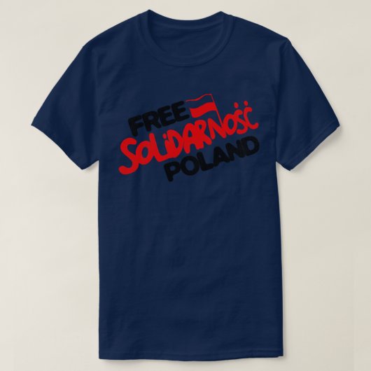 フリーSolidarnoscポーランド Tシャツ (デザイン正面)