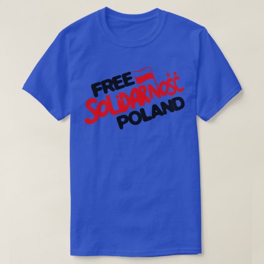 フリーSolidarnoscポーランド Tシャツ (デザイン正面)