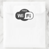 フリーWiFiスクエアステッカー スクエアシール (バッグ)